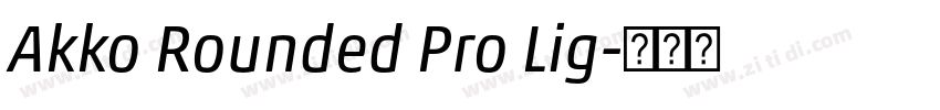Akko Rounded Pro Lig字体转换